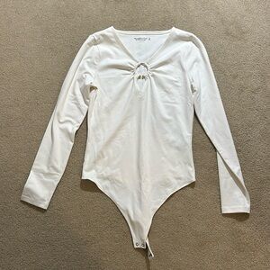 Abercrombie Long Sleeve Bodysuit Ring Detail NWOT